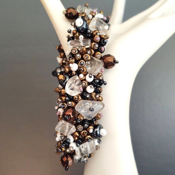 Jewelry - Seed bead and bead magnetic closure bracelet